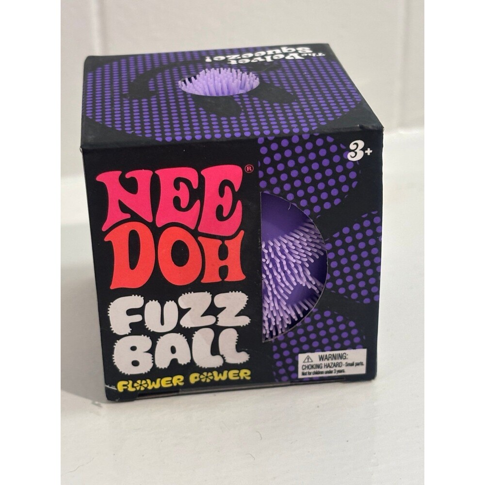 NeeDoh fuzz ball flower power purple